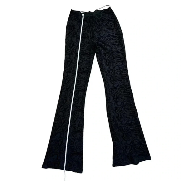 Outcast ASTRID PANT Velvet BLACK Fitted Flare, Size Large stretchy festival - Picture 9 of 13